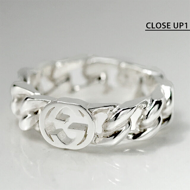 グッチ リング メンズ レディース ブランド GUCCI インターロッキング 10サイズ ロゴ 843972 J8400 0818 シルバー アクセサリー 843972-J8400-0818-10