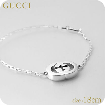 グッチ ブレスレット メンズ レディース ブランド GUCCI インターロッキング 853966 J8400 0818 シルバー アクセサリー 853966-J8400-0818-18