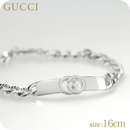 グッチ ブレスレット メンズ レディース ブランド GUCCI インターロッキング チェーン ロゴ 853978 J8400 0818 シルバー アクセサリー 853978-J8400-0818-16
