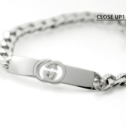 グッチ ブレスレット メンズ レディース ブランド GUCCI インターロッキング チェーン ロゴ 853978 J8400 0818 シルバー アクセサリー 853978-J8400-0818-17