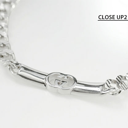 グッチ ブレスレット メンズ レディース ブランド GUCCI インターロッキング チェーン ロゴ 853978 J8400 0818 シルバー アクセサリー 853978-J8400-0818-18