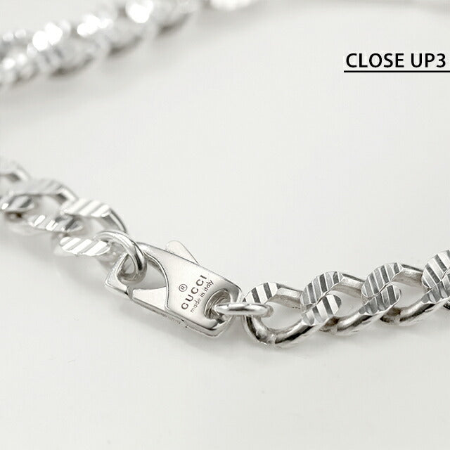 グッチ ブレスレット メンズ レディース ブランド GUCCI インターロッキング チェーン ロゴ 853978 J8400 0818 シルバー アクセサリー 853978-J8400-0818-18