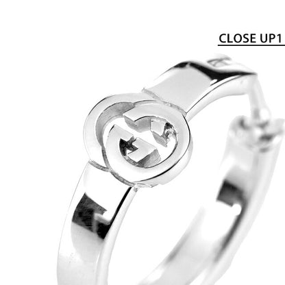 グッチ ピアス メンズ レディース ブランド GUCCI インターロッキング ロゴ フープ 両耳用 854204 J8400 0818 シルバー アクセサリー 854204-J8400-0818