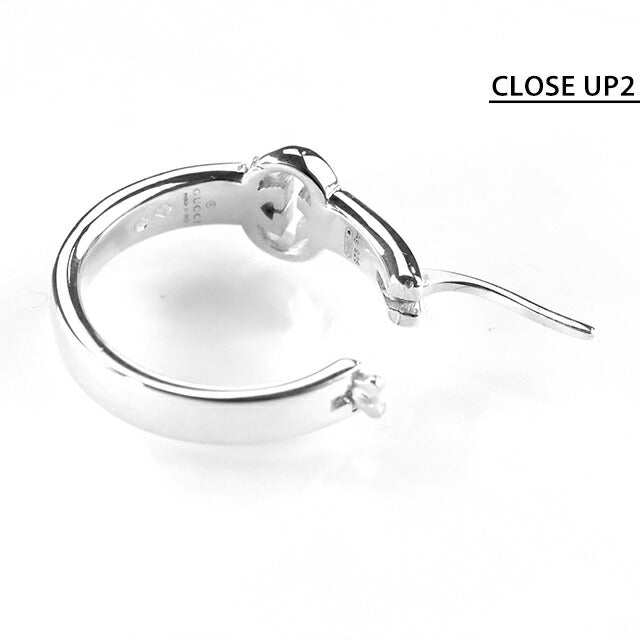 グッチ ピアス メンズ レディース ブランド GUCCI インターロッキング ロゴ フープ 両耳用 854204 J8400 0818 シルバー アクセサリー 854204-J8400-0818