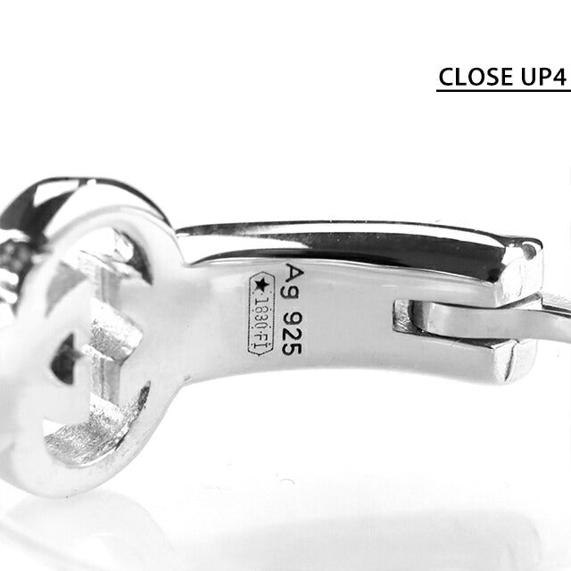 グッチ ピアス メンズ レディース ブランド GUCCI インターロッキング ロゴ フープ 両耳用 854204 J8400 0818 シルバー アクセサリー 854204-J8400-0818