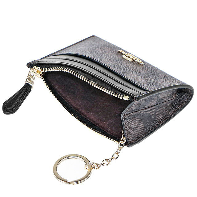 美品　COACH ブラックレザー コインケース COACH ブラック レザー コインケース カードケース 小型 財布