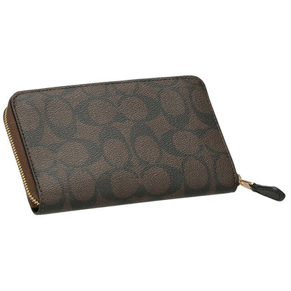 コーチ 二つ折り財布 レディース ブランド COACH シグネチャー 88913 IMAA8 1 ダークブラウン/ブラック 88913-IMAA8-1