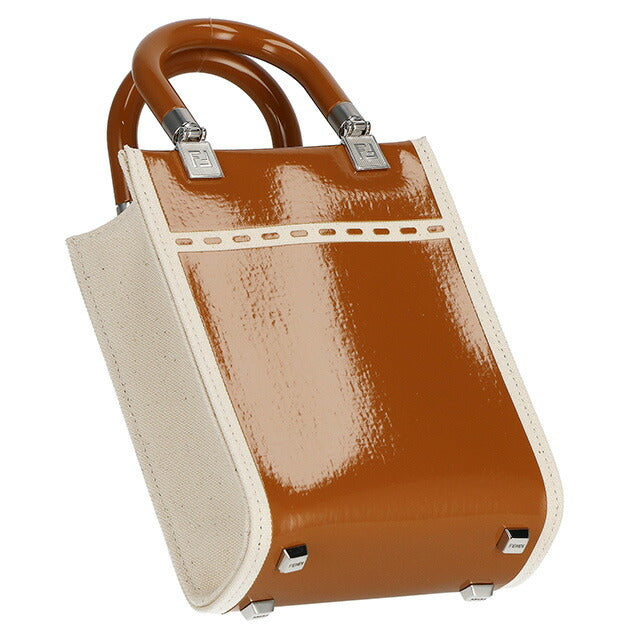 フェンディ ハンドバッグ レディース ブランド FENDI 8BS0510ANT7 F1LG2 ブラウン/アイボリー 8BS0510ANT7-F1LG2