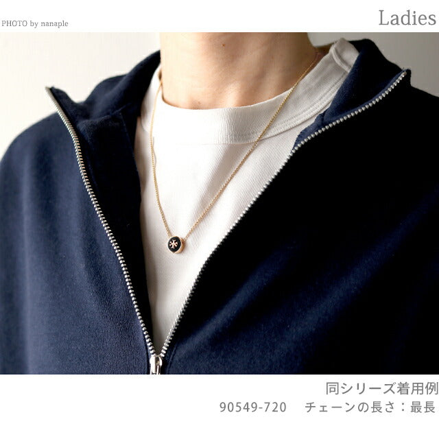 トリーバーチ ネックレス レディース ブランド キラ エナメル ペンダント ニッケルフリー 90549-720 ゴールド ブラック アクセ 90549-720
