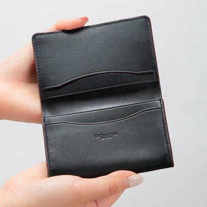 コーチ 名刺入れ メンズ ブランド COACH シグネチャー 91633 QBLWO 1 ブラック 91633-QBLWO-1