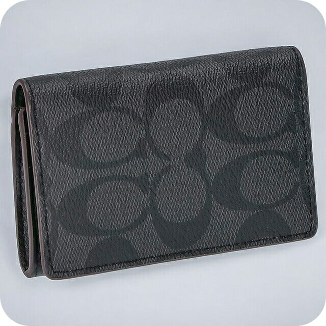 コーチ 名刺入れ メンズ ブランド COACH シグネチャー 91633 QBLWO 1 ブラック 91633-QBLWO-1