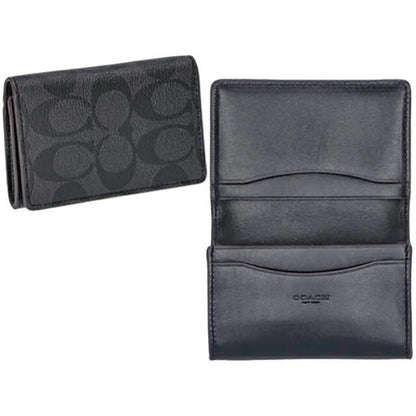 コーチ 名刺入れ メンズ ブランド COACH シグネチャー 91633 QBLWO 1 ブラック 91633-QBLWO-1