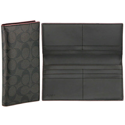 コーチ 長財布 メンズ ブランド COACH シグネチャー 91635 QBLWO 1 ブラック 91635-QBLWO-1