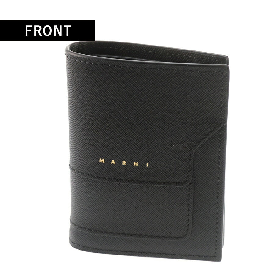 Marni 双折钱包女式品牌 MARNI 徽标黑色钱包 PFMOQ14U07-LV520-Z360N