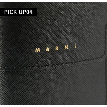 マルニ 二つ折り財布 レディース ブランド MARNI ロゴ ブラック 財布 PFMOQ14U07-LV520-Z360N