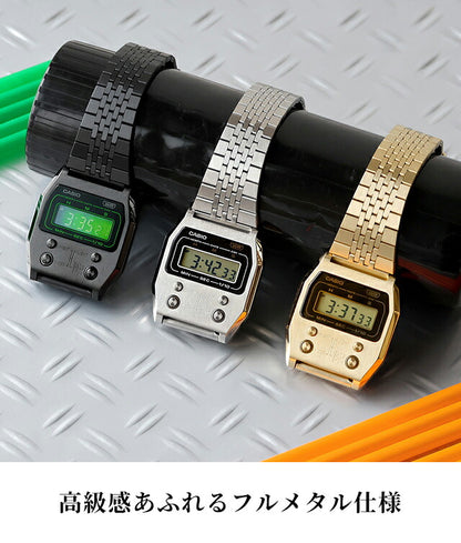 カシオ チープカシオ CASIO プレミアムシリーズ クォーツ 電池式 A1100 海外モデル ユニセックス チプカシ メンズ レディース 腕時計 ブランド デジタル シルバー ブラック ゴールド 黒 選べるモデル おしゃれ 防水 かわいい プレゼント 実用的