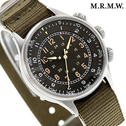 モントルロロイ ミリタリーウォッチ TYPE A-15 Elapsed watch クォーツ 電池式 腕時計 ブランド メンズ M.R.M.W. A15-02GN アナログ A15-02GN