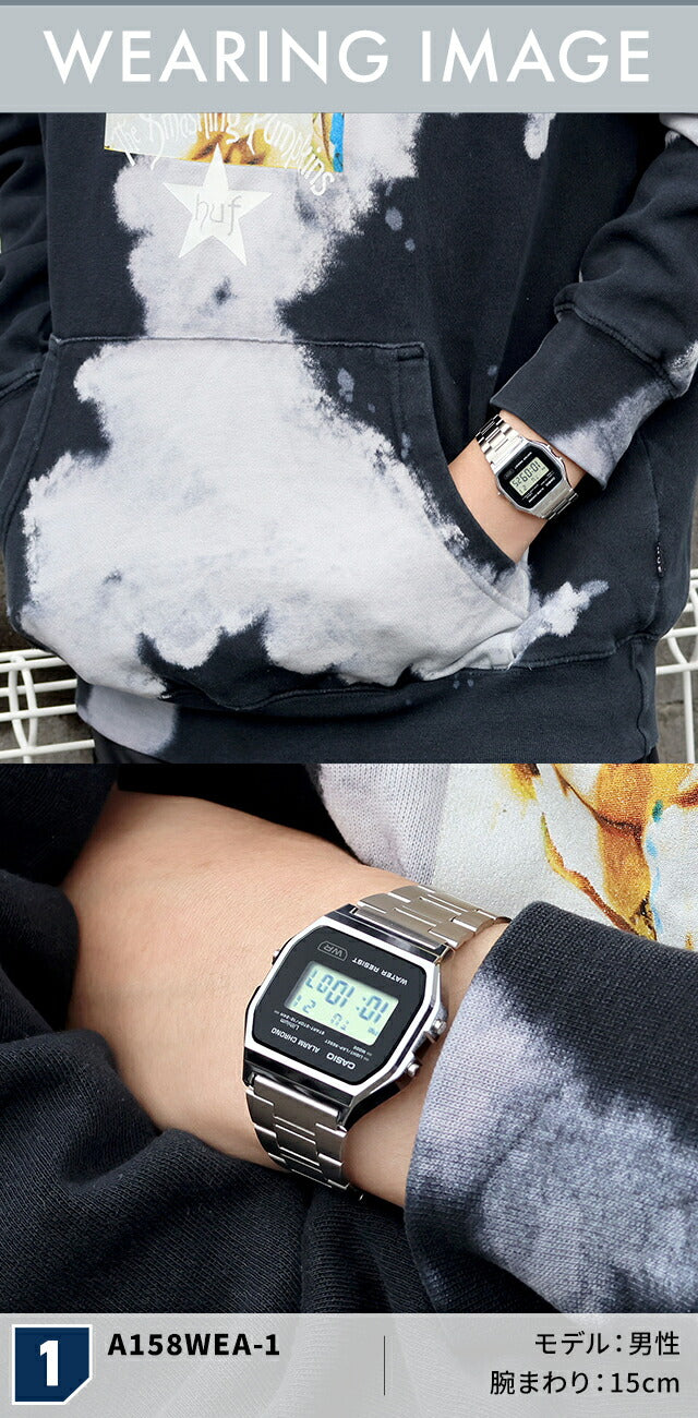 Casio CASIO Classic Quartz Battery Operated A158 Unisex Chipkashi Men&