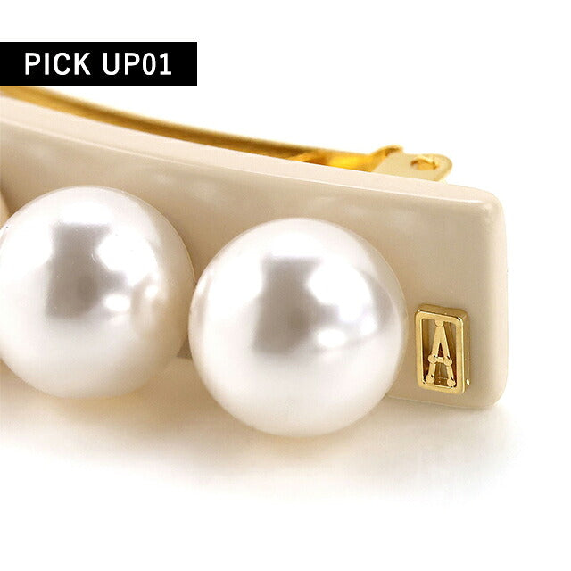 アレクサンドル ドゥ パリ バレッタ レディース ブランド ALEXANDRE DE PARIS ペルル 人工真珠 AA6-16919-05-S ベージュ ヘアアクセサリー AA6-16919-05-S