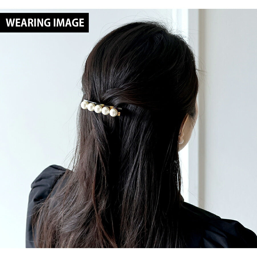 アレクサンドル ドゥ パリ バレッタ レディース ブランド ALEXANDRE DE PARIS ペルル 人工真珠 AA6-16919-05-W べっ甲 ヘアアクセサリー AA6-16919-05-W