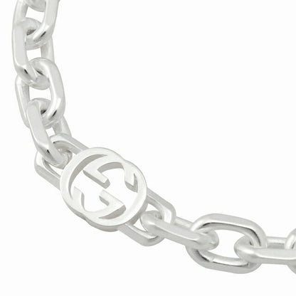 グッチ GUCCI 620798 J8400 8106 17cm インターロッキングG ダブルG チェーン ブレスレット シルバー メンズ レディース アクセ ABGU00536M