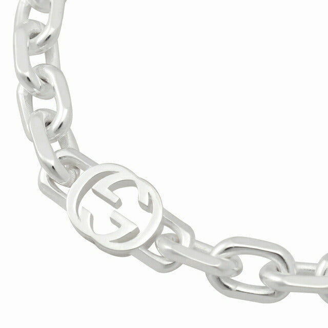 グッチ GUCCI 620798 J8400 8106 20cm インターロッキングG ダブルG チェーン ブレスレット シルバー メンズ レディース アクセ ABGU00539M