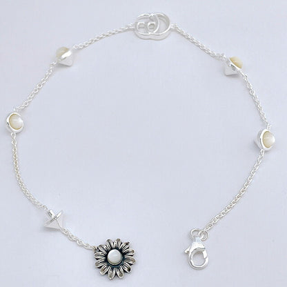 グッチ GUCCI 773229 JAAFQ 8135 16cm GGマーモント ダブルG フラワー ブレスレット シルバー レディース アクセサリー GG MARMONT BRACELET ABGU00562L