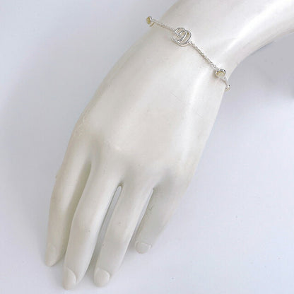 グッチ GUCCI 773229 JAAFQ 8135 16cm GGマーモント ダブルG フラワー ブレスレット シルバー レディース アクセサリー GG MARMONT BRACELET ABGU00562L