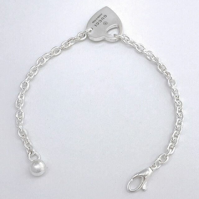 グッチ GUCCI 796301 J8400 8106 17cm トレードマーク カットアウト ハート ブレスレット シルバー レディース アクセサリー TRADEMARK BRACELET ABGU00563L