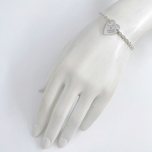 グッチ GUCCI 796301 J8400 8106 17cm トレードマーク カットアウト ハート ブレスレット シルバー レディース アクセサリー TRADEMARK BRACELET ABGU00563L