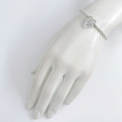 グッチ GUCCI 796301 J8400 8106 17cm トレードマーク カットアウト ハート ブレスレット シルバー レディース アクセサリー TRADEMARK BRACELET ABGU00563L