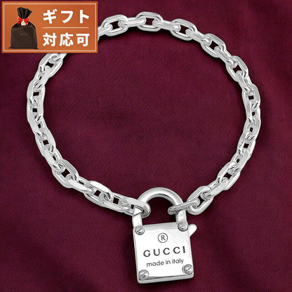 グッチ GUCCI 796341 J8400 8106 17cm トレードマーク パドロック付 チェーン ブレスレット シルバー レディース メンズ ユニセックス アクセサリー ABGU00565L