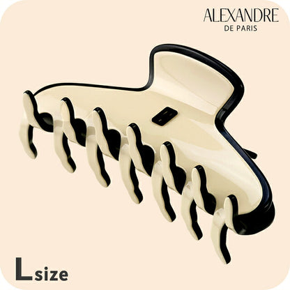 アレクサンドル ドゥ パリ ヘアクリップ レディース ブランド ALEXANDRE DE PARIS パリジェンヌLクリップ ACCL-17630-03-Y ベージュ ブラック ACCL-17630-03-Y