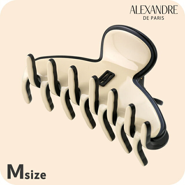 アレクサンドル ドゥ パリ ヘアクリップ レディース ブランド ALEXANDRE DE PARIS パリジェンヌMクリップ ACCM-17630-04-Y ベージュ ブラック ACCM-17630-04-Y