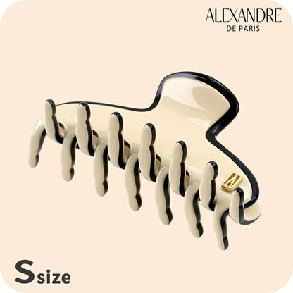 アレクサンドル ドゥ パリ ヘアクリップ レディース ブランド ALEXANDRE DE PARIS リズレSクリップ ACCS-16161-02-S ベージュ ブラック ACCS-16161-02-S