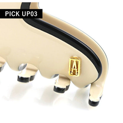 アレクサンドル ドゥ パリ ヘアクリップ レディース ブランド ALEXANDRE DE PARIS リズレSクリップ ACCS-16161-02-S ベージュ ブラック ACCS-16161-02-S