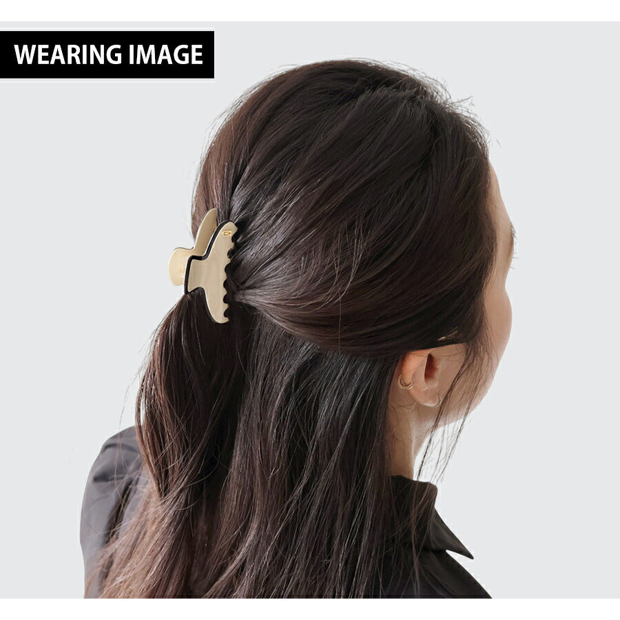 アレクサンドル ドゥ パリ ヘアクリップ レディース ブランド ALEXANDRE DE PARIS リズレSクリップ ACCS-16161-02-S ベージュ ブラック ACCS-16161-02-S
