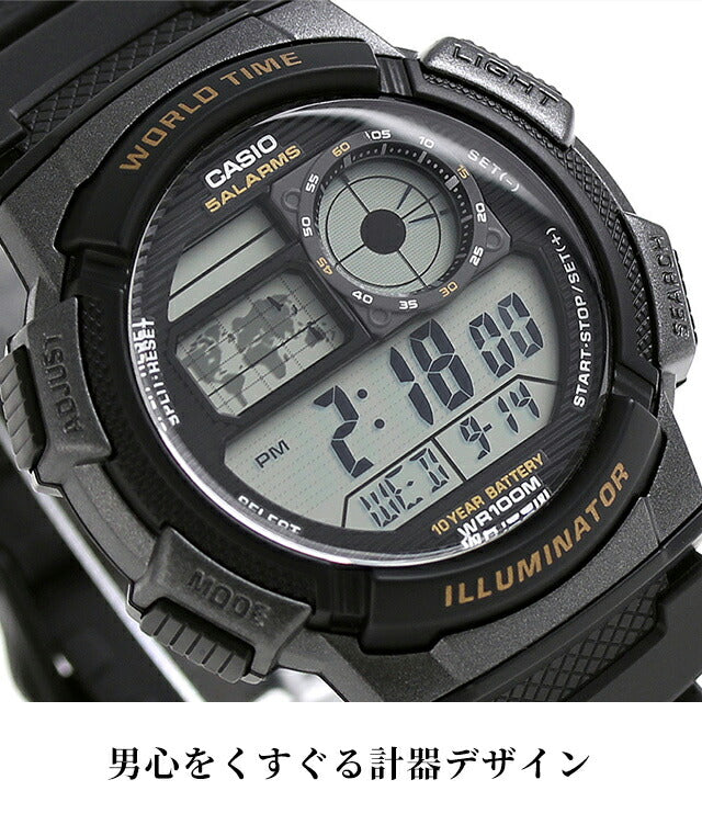 カシオ チープカシオ CASIO スタンダード クォーツ 電池式 AE-1000W