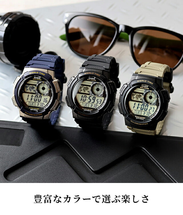 カシオ チープカシオ CASIO スタンダード クォーツ 電池式 AE-1000W