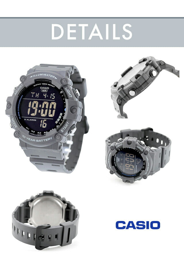 カシオ チープカシオ CASIO スタンダード クォーツ 電池式 AE-1500 メンズ チプカシ 腕時計 ブランド カシオ casio デジタル グレー ブラック グリーン オレンジ 黒 選べるモデル おしゃれ 防水 小さい 軽い かわいい プレゼント 実用的
