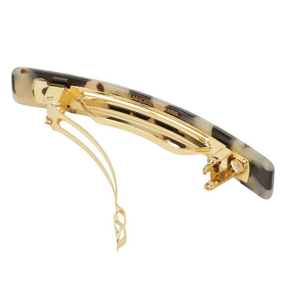 アレクサンドル ドゥ パリ ALEXANDRE DE PARIS AA6 735 G ベーシック バレッタ ベージュマーブル 髪留め レディース AHAL00039L