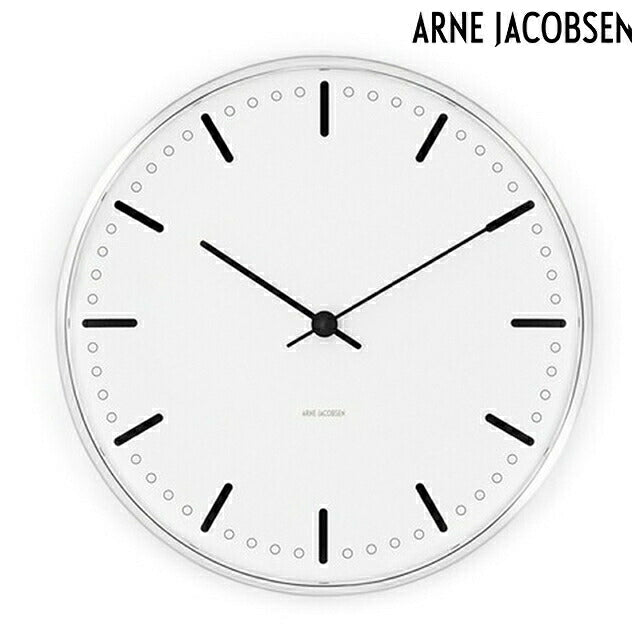 アルネ ヤコブセン 29cm クォーツ 電池式 掛時計 ブランド メンズ レディース ARNE JACOBSEN AJ43641 アナログ ホワイト 白 AJ43641
