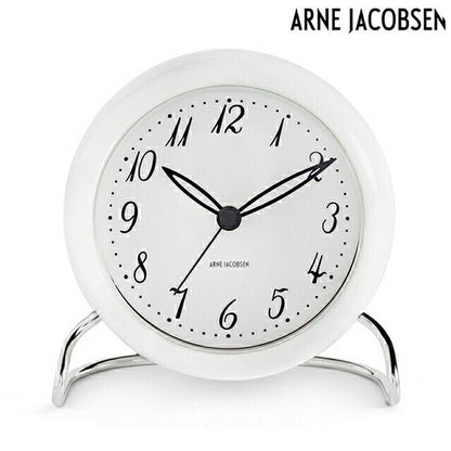アルネ ヤコブセン 11cm クォーツ 電池式 置時計 ブランド メンズ レディース ARNE JACOBSEN AJ43670 アナログ ホワイト 白 AJ43670