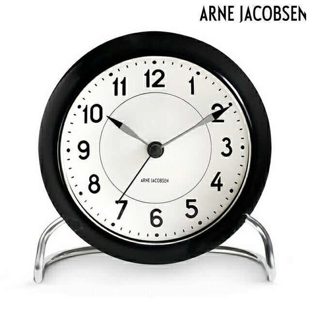 アルネ ヤコブセン 11cm クォーツ 電池式 置時計 ブランド メンズ レディース ARNE JACOBSEN AJ43672 アナログ ホワイト 白 AJ43672