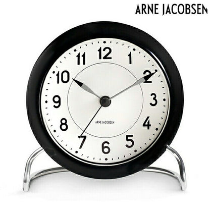 アルネ ヤコブセン 11cm クォーツ 電池式 置時計 ブランド メンズ レディース ARNE JACOBSEN AJ43672 アナログ ホワイト 白 AJ43672