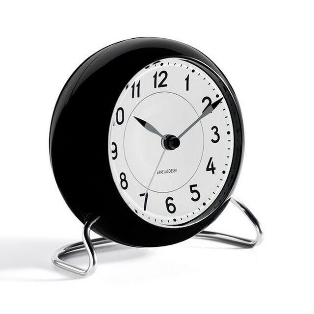 アルネ ヤコブセン 11cm クォーツ 電池式 置時計 ブランド メンズ レディース ARNE JACOBSEN AJ43672 アナログ ホワイト 白 AJ43672