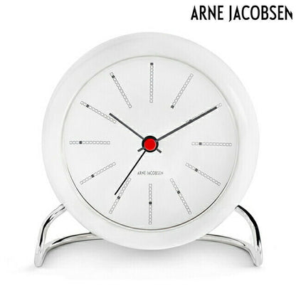 アルネ ヤコブセン 11cm クォーツ 電池式 置時計 ブランド メンズ レディース ARNE JACOBSEN AJ43675 アナログ ホワイト 白 AJ43675