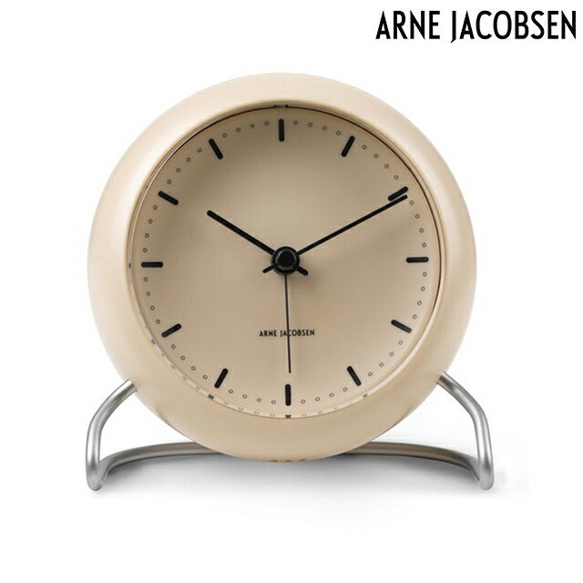 アルネ ヤコブセン 11cm クォーツ 電池式 置時計 ブランド メンズ レディース ARNE JACOBSEN AJ43693 アナログ ベージュ AJ43693
