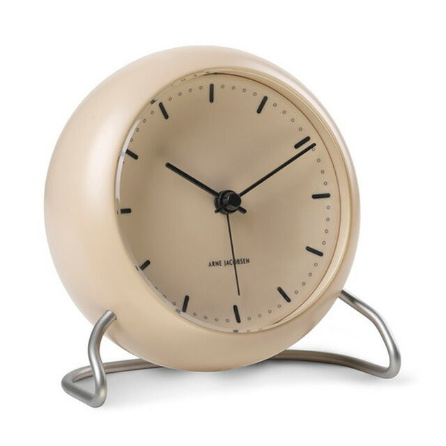 アルネ ヤコブセン 11cm クォーツ 電池式 置時計 ブランド メンズ レディース ARNE JACOBSEN AJ43693 アナログ ベージュ AJ43693