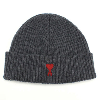 アミパリス ニットキャップ ユニセックス ブランド AMI PARIS イタリア BFUHA106.018 ANTHRACITE-RED グレー系 帽子 選べるモデル AMIBFUHA1060B